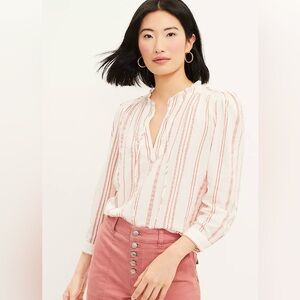 Loft striped blouse Sz L